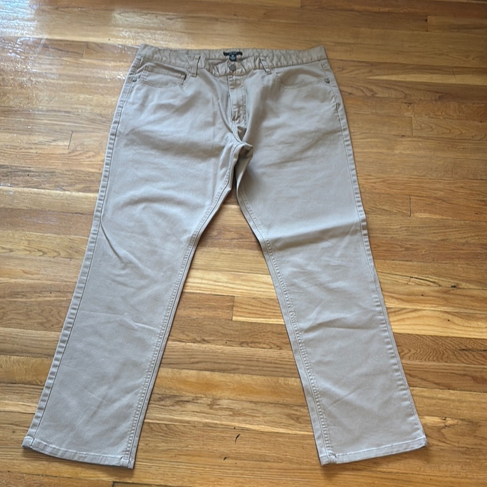 Alfani Tan Chinos Classic Fit Cotton Twill